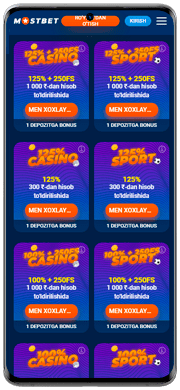 mostbet bonusları